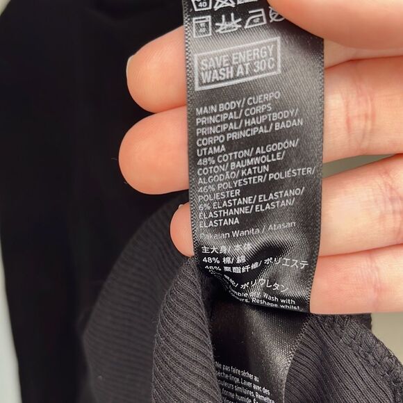 Women’s Topshop Black ribbed one shoulder bodysuit basic everyday going out - Picture 6 of 6